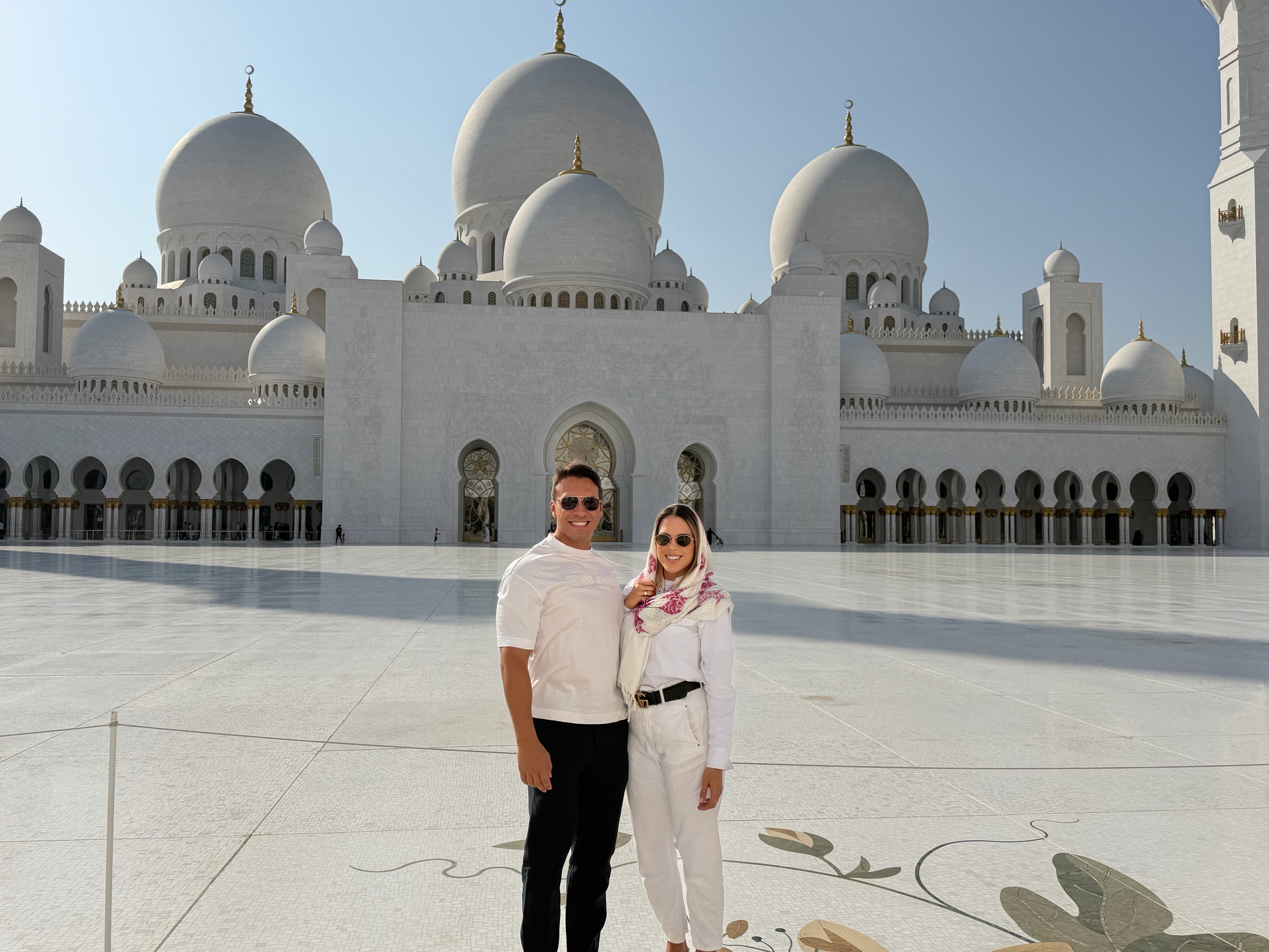 At the Sheikh Zayed Grand Mosque in Abu Dhabi