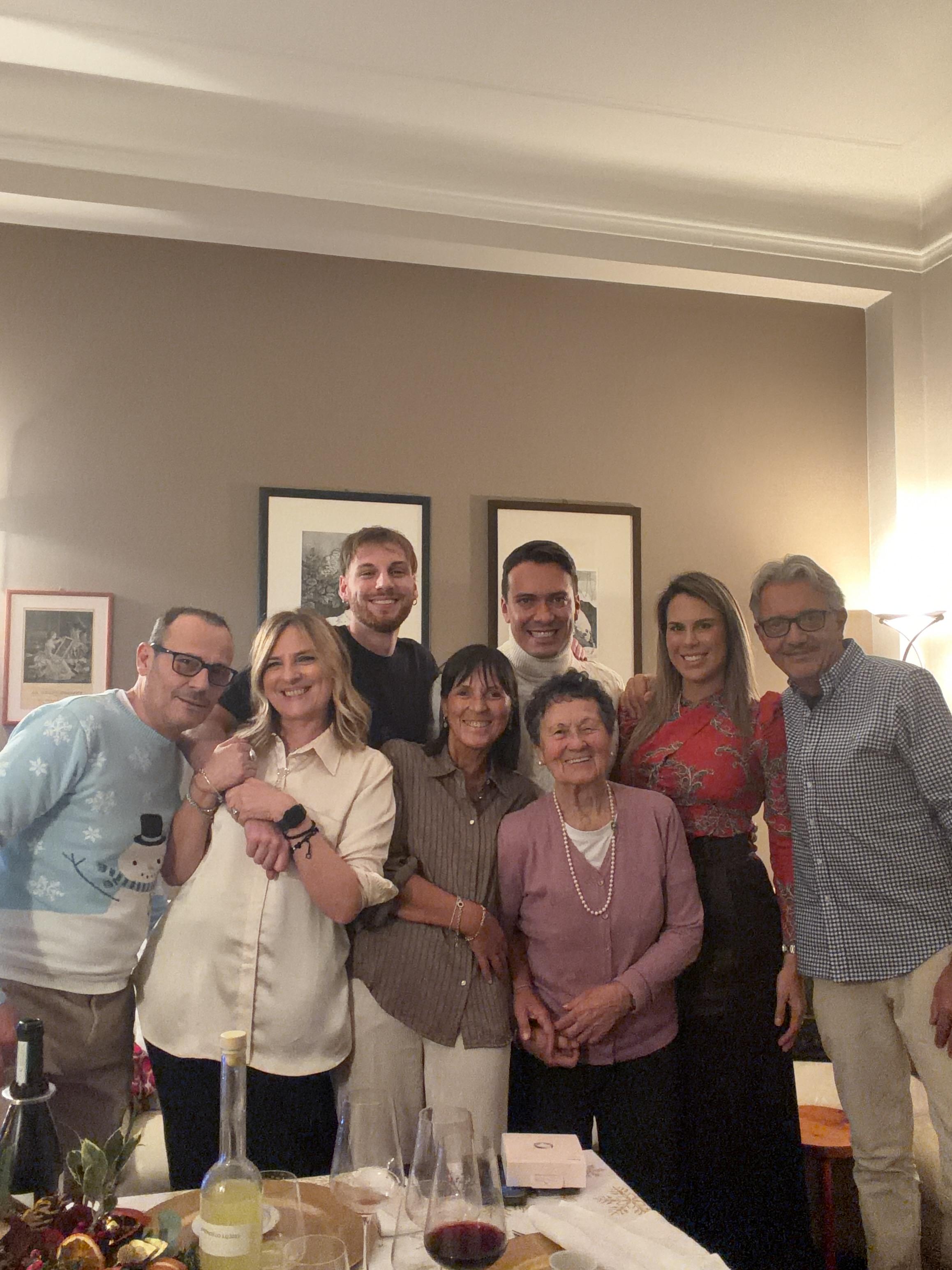 A Christmas gathering with family