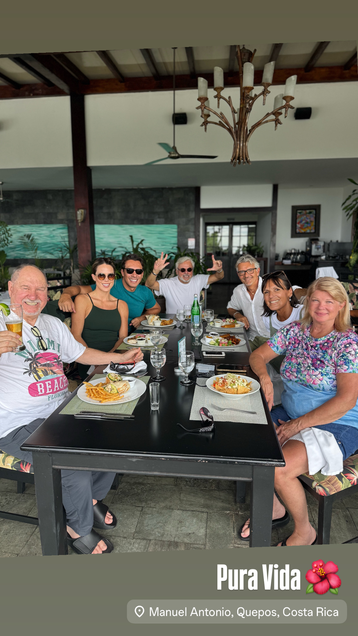 Family dinner in Quepos, Costa Rica