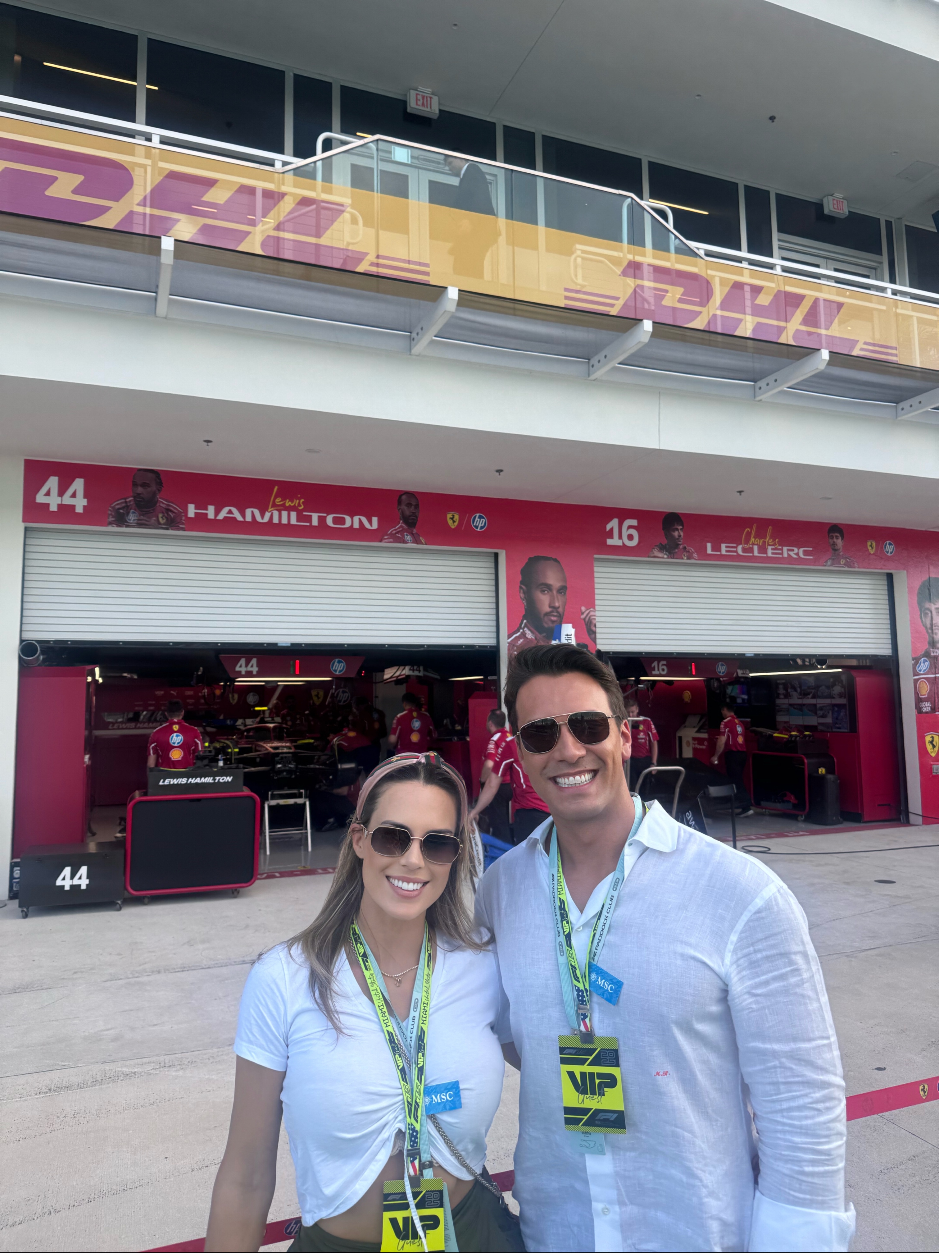 In the Ferrari pit garage