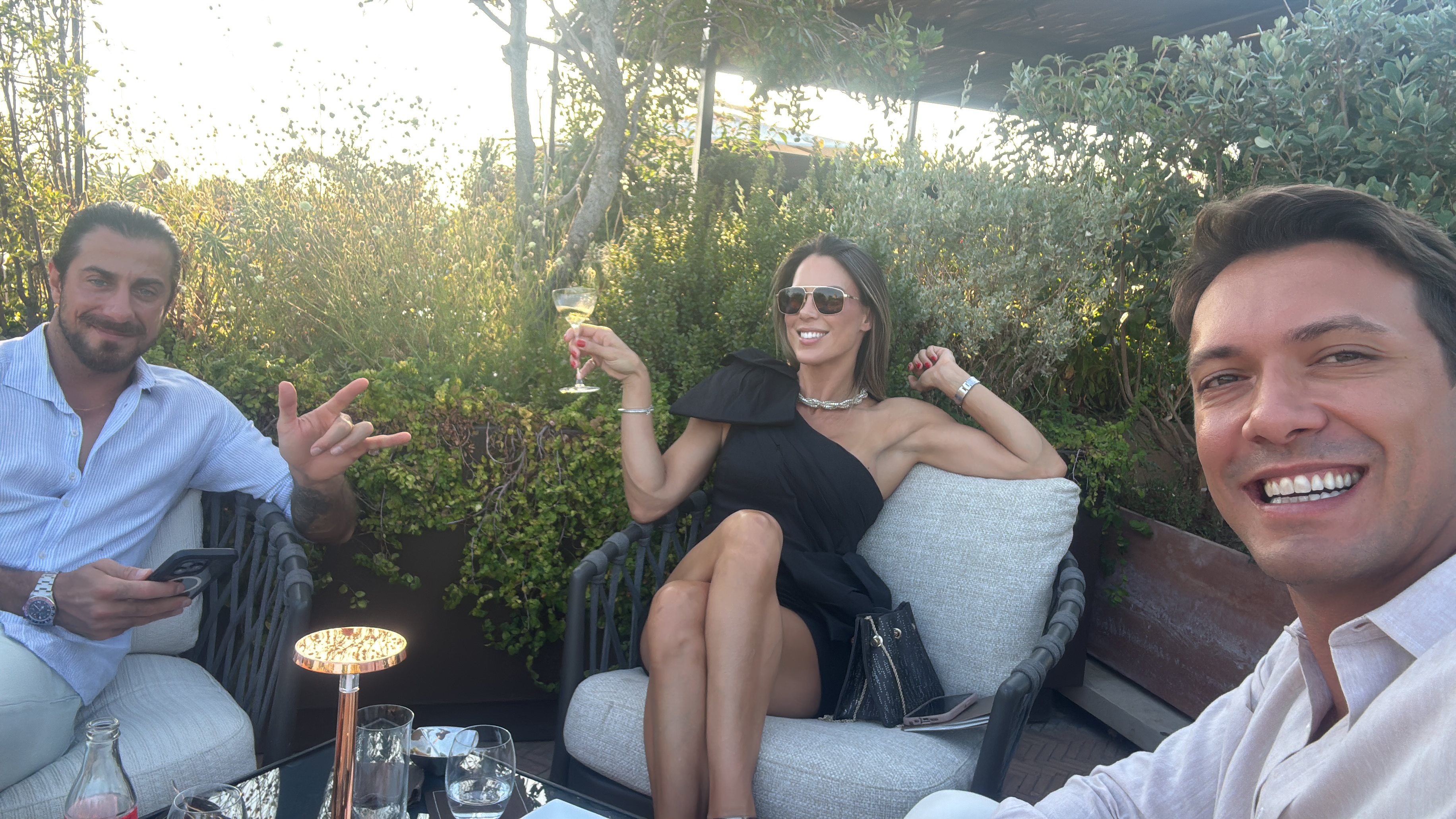 An evening on the lounge terrace