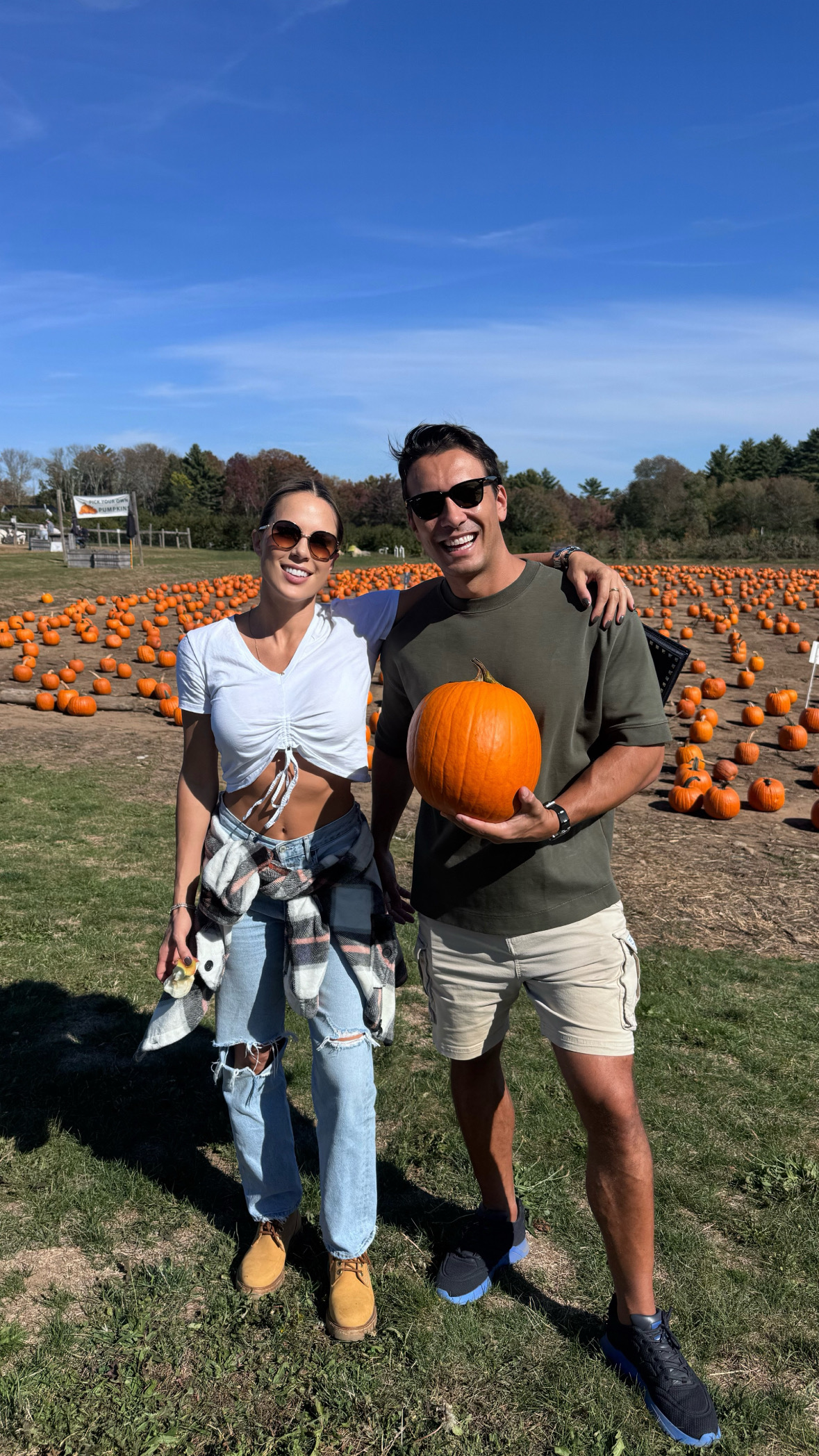 A fall day at the pumpkin patch