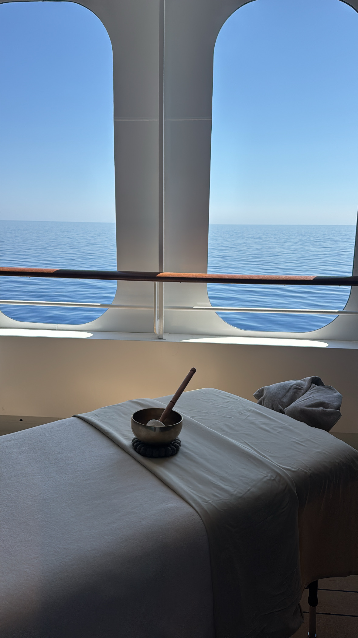 A relaxing spa day at sea
