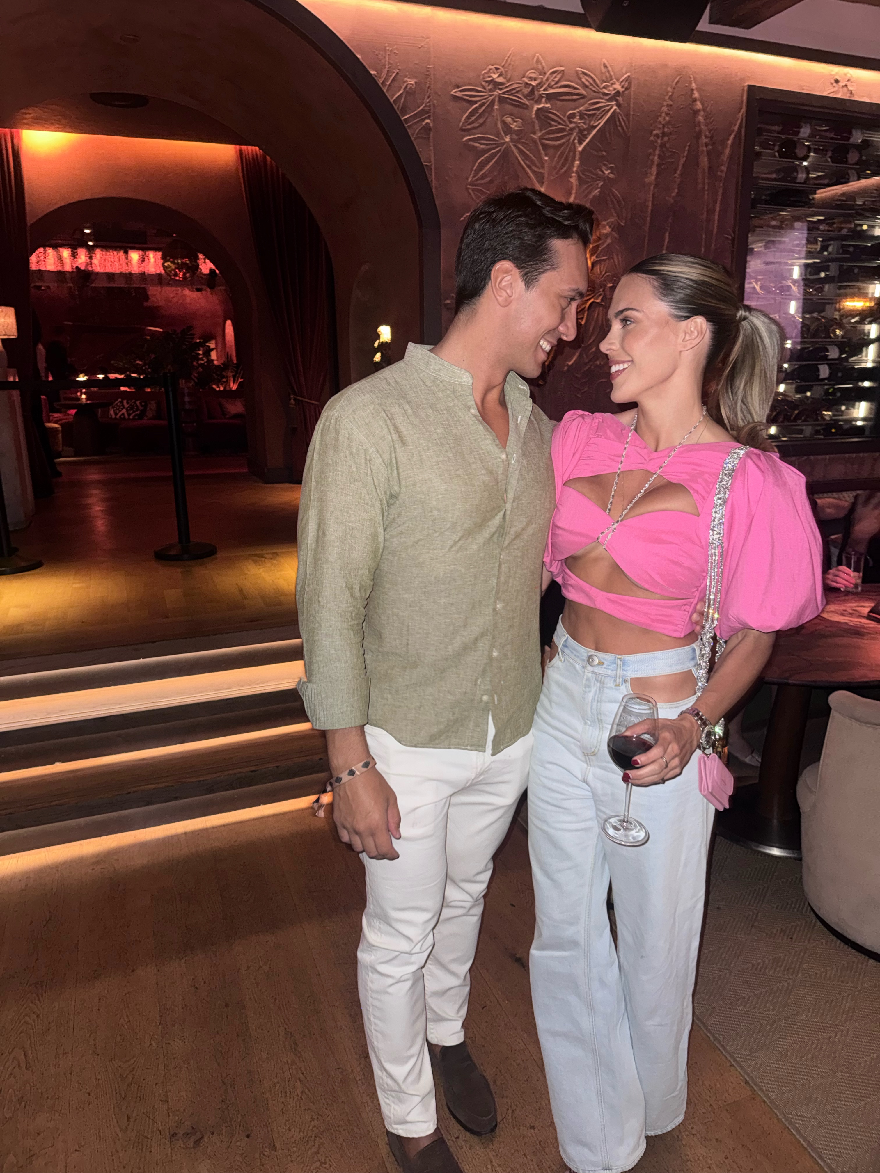 A close embrace at the wine cellar